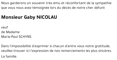 Gaby NICOLAU