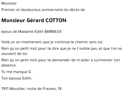 Gérard COTTON