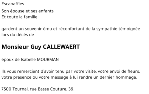 Guy CALLEWAERT