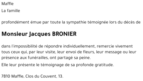 Jacques BRONIER