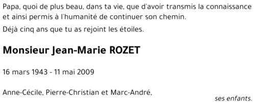 Jean-Marie ROZET