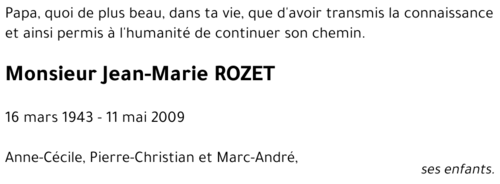 Jean-Marie ROZET