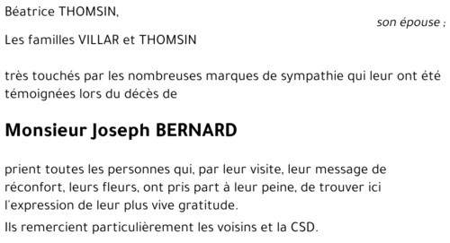 Joseph BERNARD