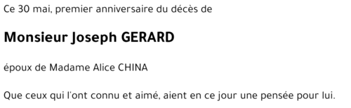 Joseph GERARD