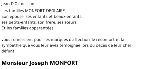 Joseph MONFORT