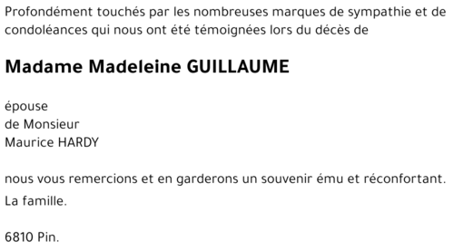 Madeleine GUILLAUME