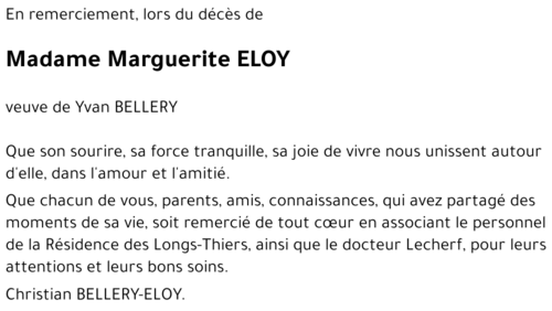 Marguerite ELOY