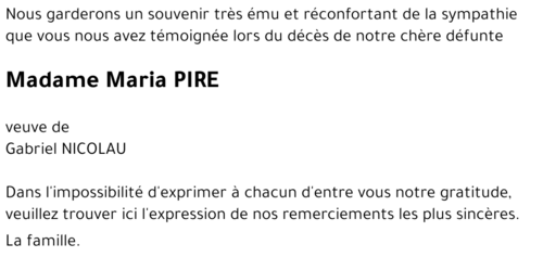 Maria PIRE