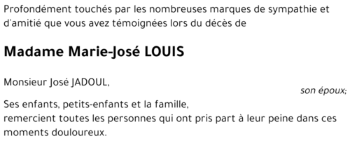 Marie-José LOUIS