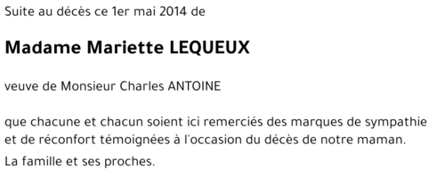 Mariette LEQUEUX