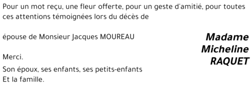 Micheline RAQUET