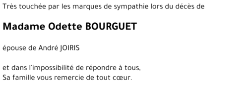 Odette BOURGUET
