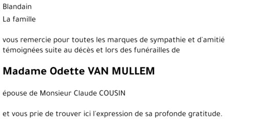 Odette VAN MULLEM
