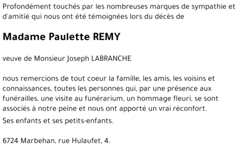 Paulette REMY