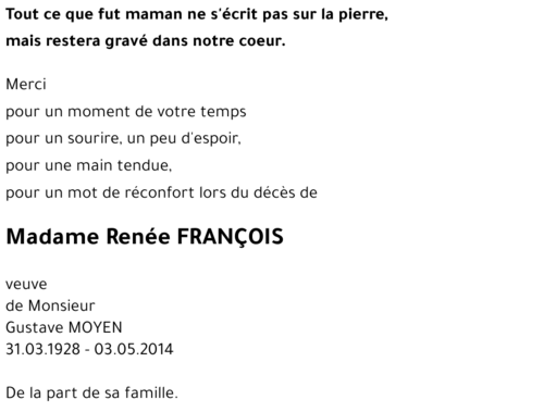 Renée FRANÇOIS