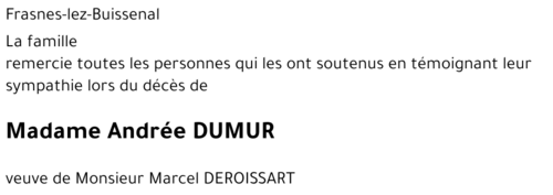 Andrée DUMUR