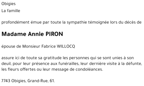 Annie PIRON