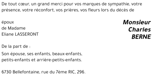Charles BERNE