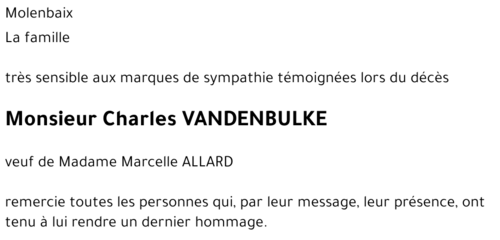 Charles VANDENBULKE
