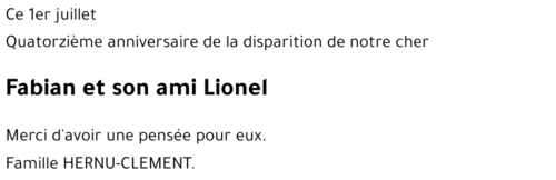 Fabian et son ami Lionel