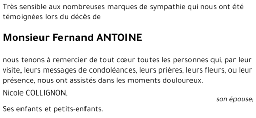 Fernand ANTOINE
