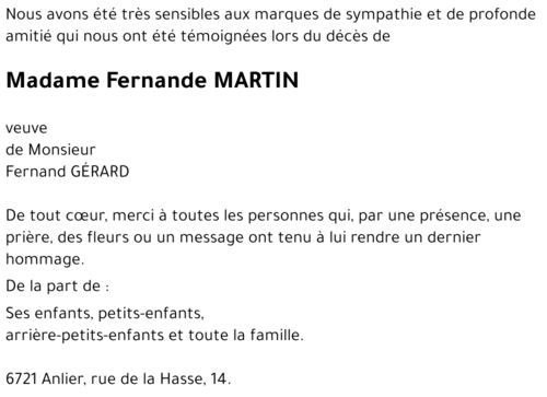 Fernande MARTIN