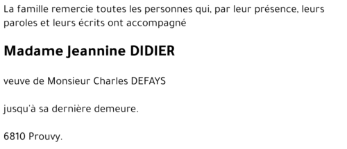 Jeannine DIDIER