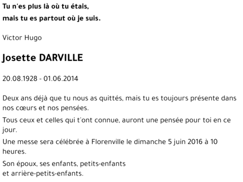 Josette DARVILLE