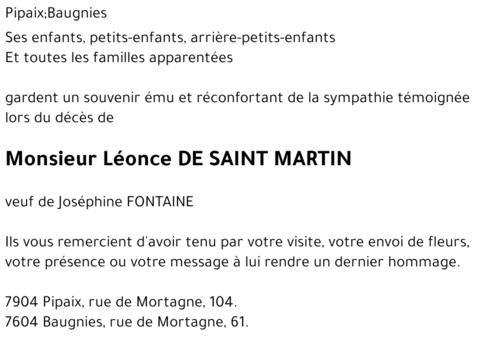 Léonce DE SAINT MARTIN