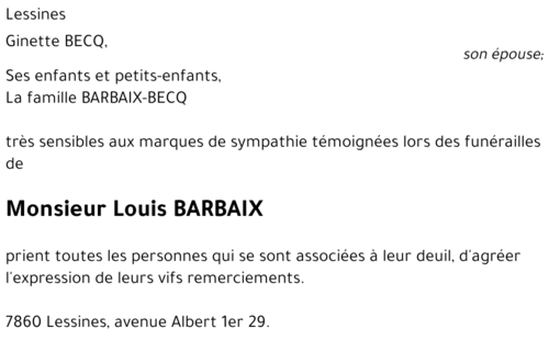 Louis BARBAIX