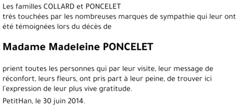 Madeleine PONCELET