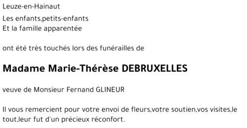 Marie-Thérèse Debruxelles