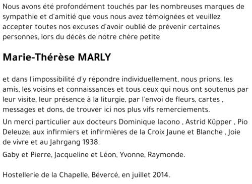 Marie-Thérèse MARLY