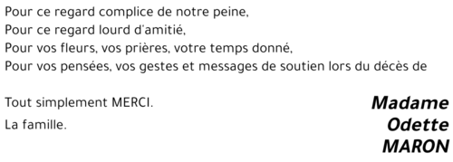 Odette MARON