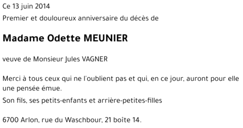 Odette MEUNIER