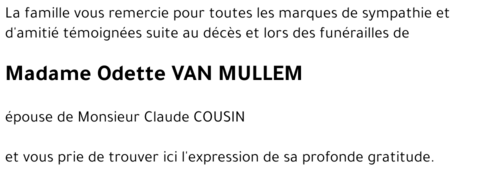 Odette VAN MULLEN