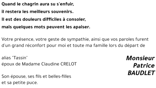 Patrice BAUDLET