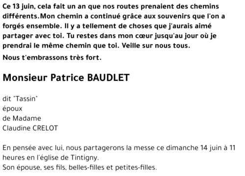 Patrice BAUDLET