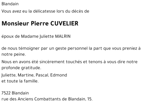 Pierre CUVELIER