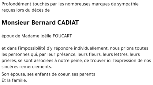 Bernard CADIAT