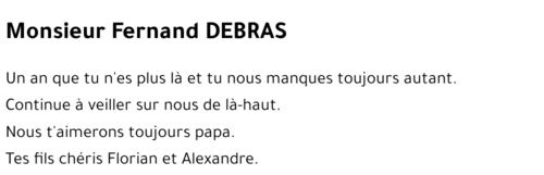 Fernand DEBRAS