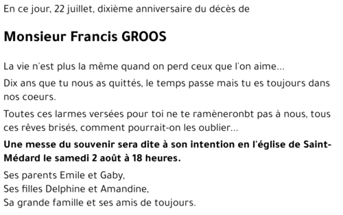 Francis GROOS