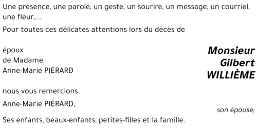 Gilbert WILLIÈME