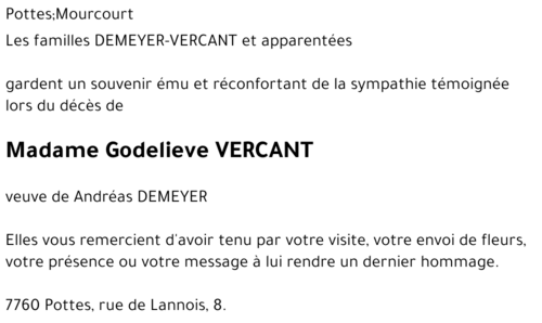 Godelieve VERCANT