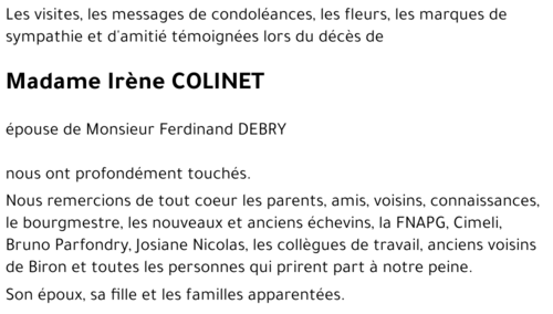 Irène COLINET