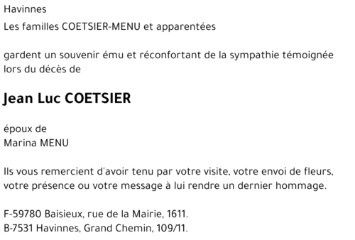 Jean Luc COETSIER