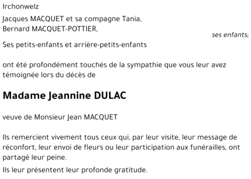 Jeannine DULAC