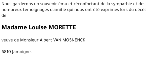 Louise MORETTE