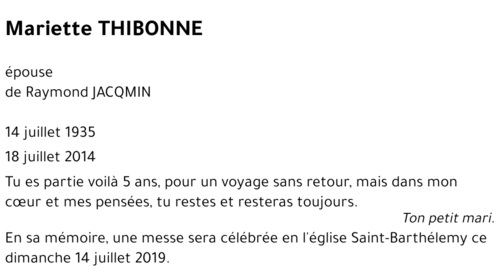Mariette THIBONNE
