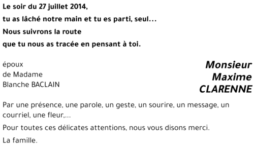 Maxime CLARENNE